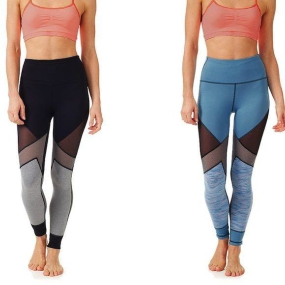 Sweaty Betty Reversible Mesh Marled Space Dyed 7/8 Leggings - Picture 1 of 11
